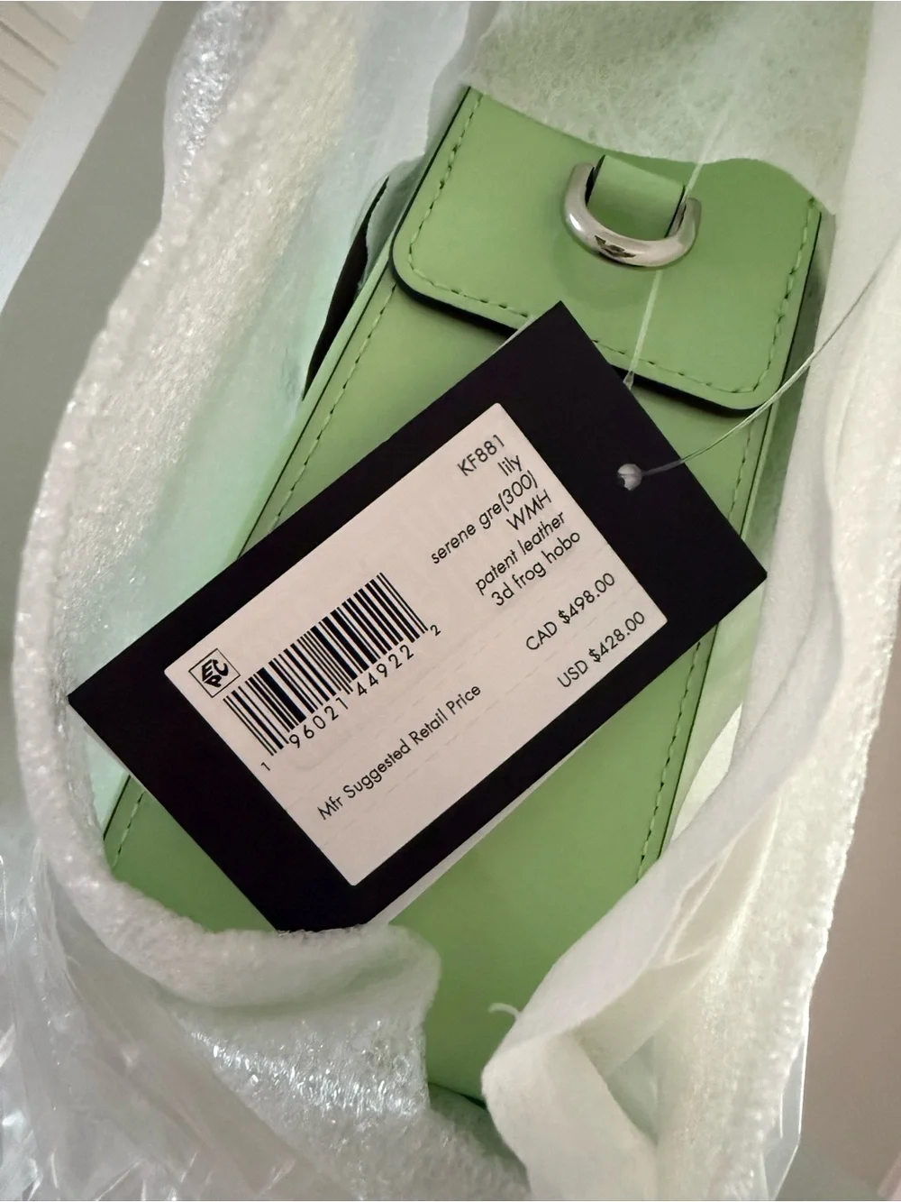Kate Spade Lily Patent Leather 3D Frog Hobo Bag - Picture 3 of 3
